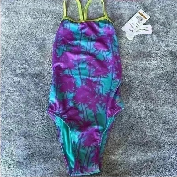 Speedo Printed The One 462 One-Piece Swimsuit in Mini Palms Size 24 NWT - Picture 3 of 7